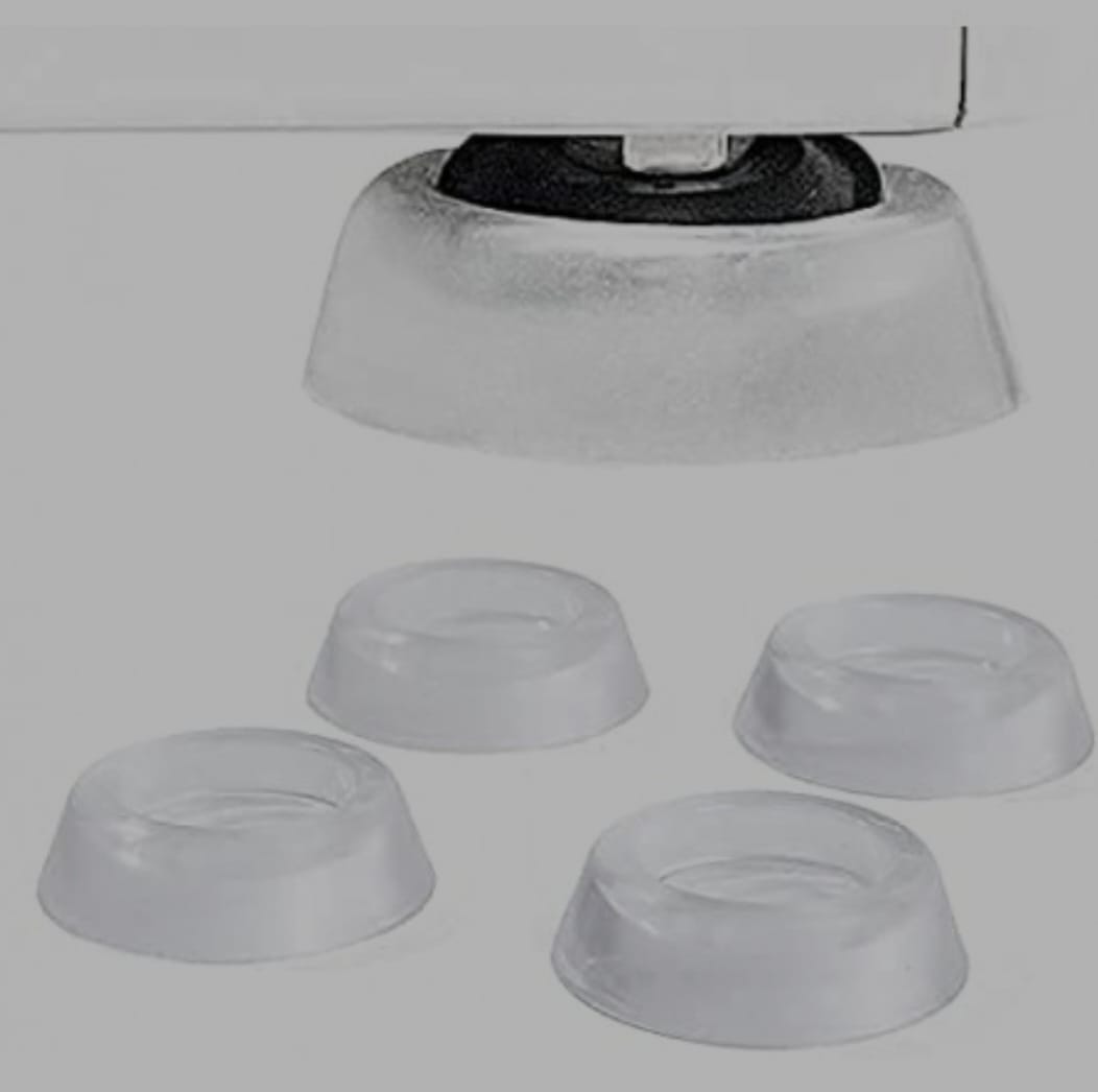 Set 4 picioruse transparente din silicon antivibratie pentru masina de spalat - imagine 6