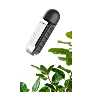 Sticla apa, 600ml cu organizator pentru medicamente culoare negru