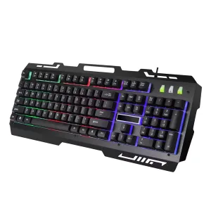 Tastatura mecanica gaming cu fir ABYZ compatibila cu laptop si desktop, design ergonomic, performanta ridicata negru