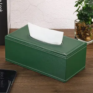 Cutie pentru Servetele, Piele Ecologica, dimensiuni 24x12x8, 5cm, culoare Verde ABYZ