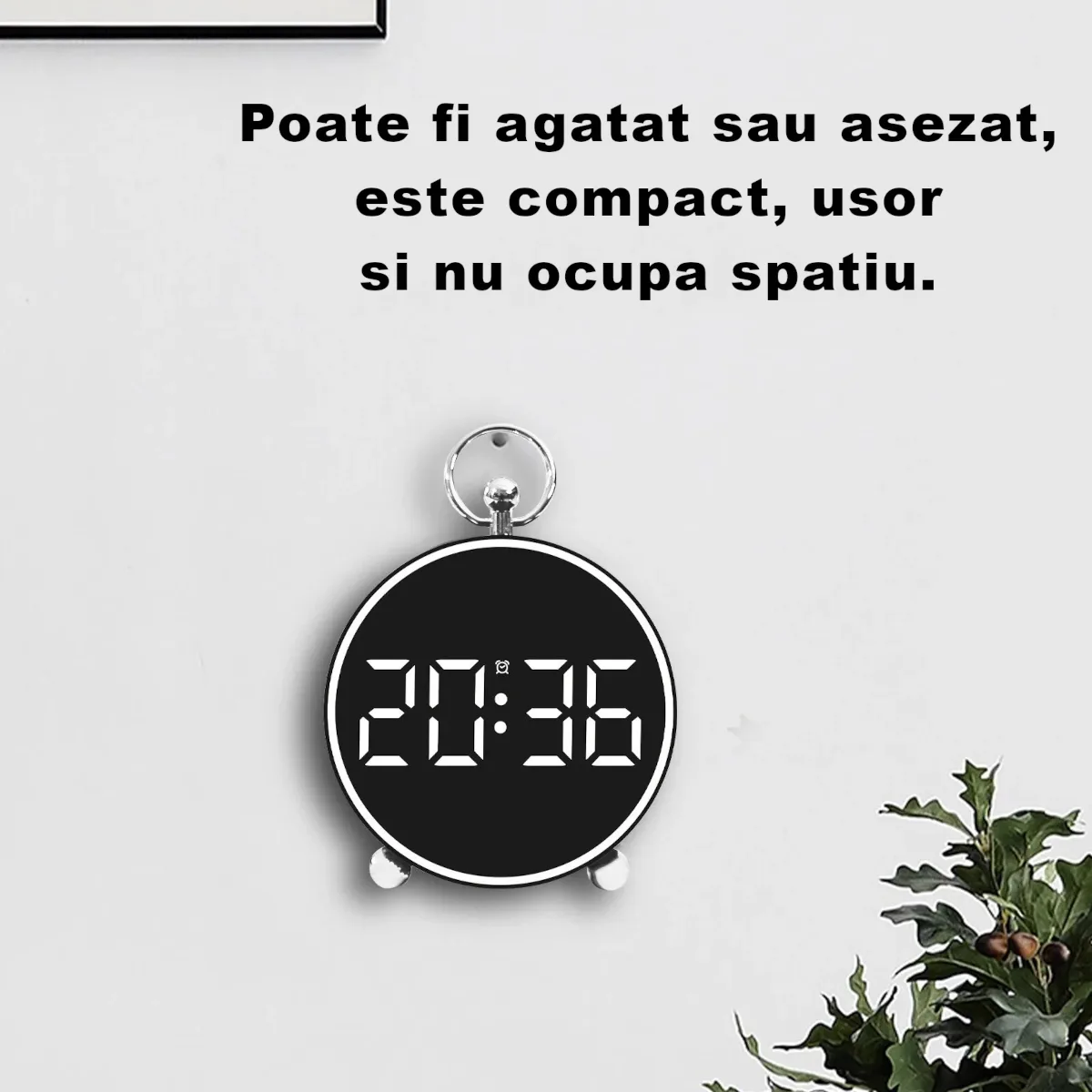 ceas digital negru