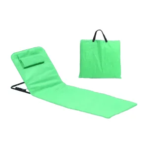 Saltea pliabila pentru plaja ABYZ, impermeabila, spatar reglabil in 5 trepte, perna integrata, include geanta de transport, 145 x 50 cm, Verde
