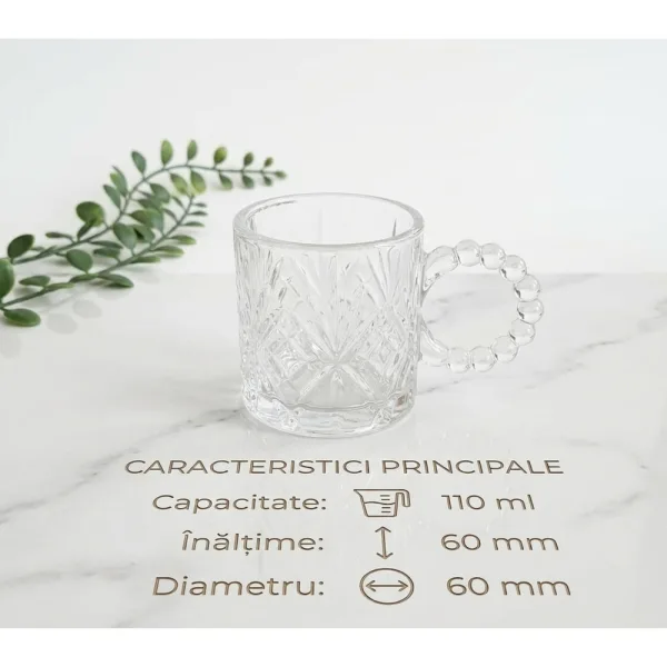 Diagrama dimensiuni ceasca cafea ABYZ capacitate 110ml inaltme 60mm diametru 60mm