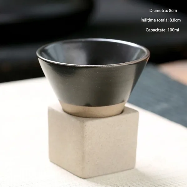 Specificatii dimensiuni si capacitate 100-120 ml pentru ceasca din ceramica ABYZ.