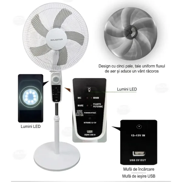 Panou solar din siliciu policristalin 9V 12W cu eficienta ridicata pentru ventilator solar ABYZ.